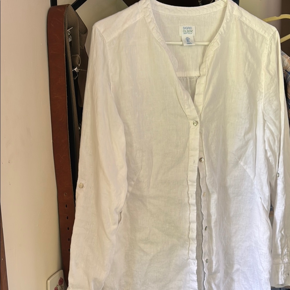 Sigrid Olsen White Blouse